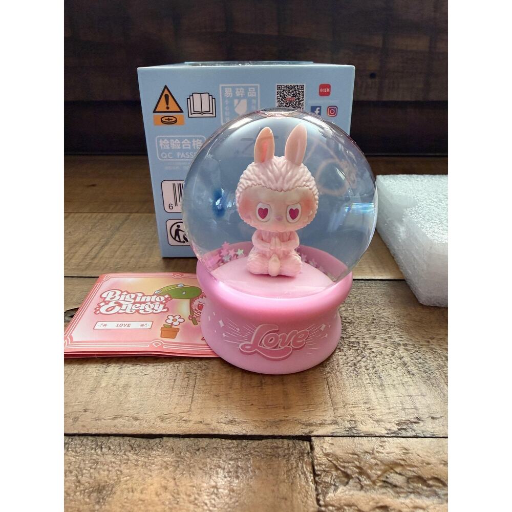 Pop Mart The Monsters Big Into Energy Love Crystal Ball Globe Figure Light Up
